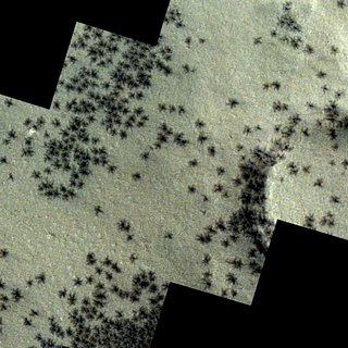 На Марсе обнаружили сотни черных «пауков»