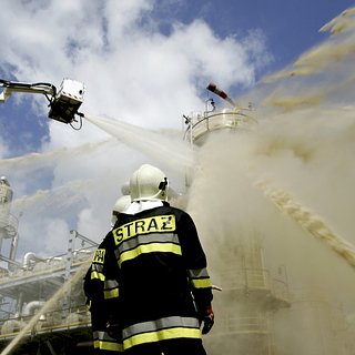 В Польше произошел пожар на свалке химических отходов